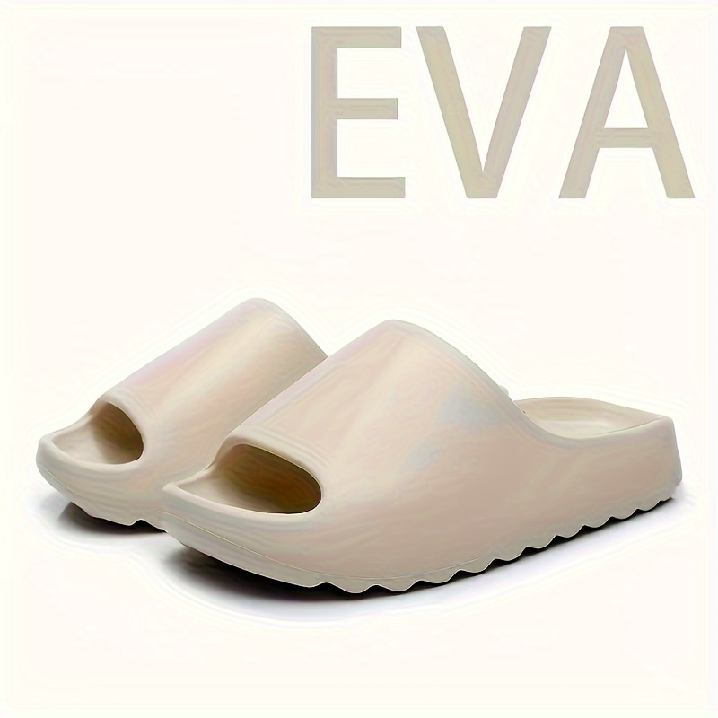 

Unisex Solid Eva Slides, Comfy Non Slip Casual Open Toe Breathable Slippers For Men's & Women's Outdoor Activities