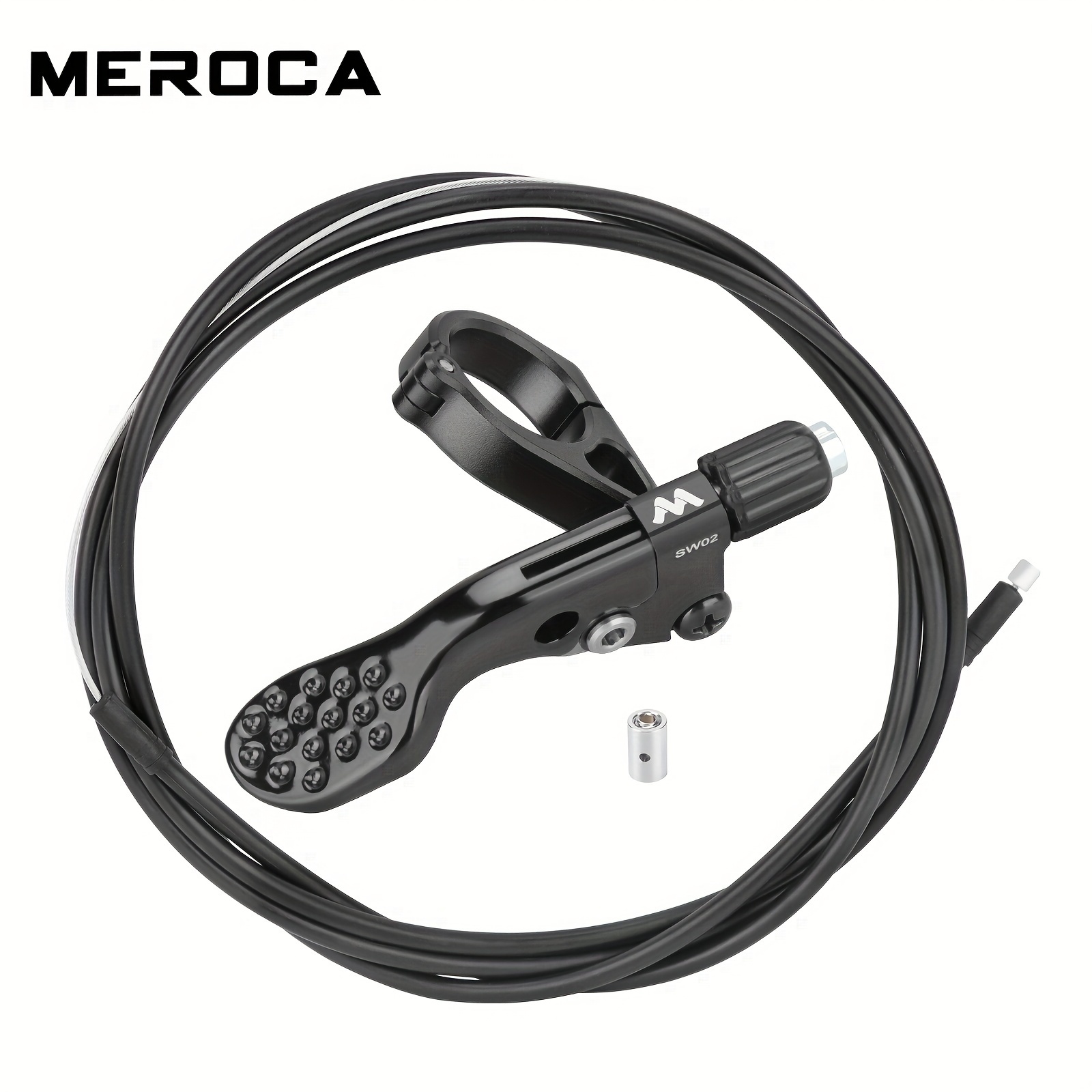 Meroca Mountain Bike Adjustable Seat Post With A Wired Lift Controller And Switch For The Seat Tube