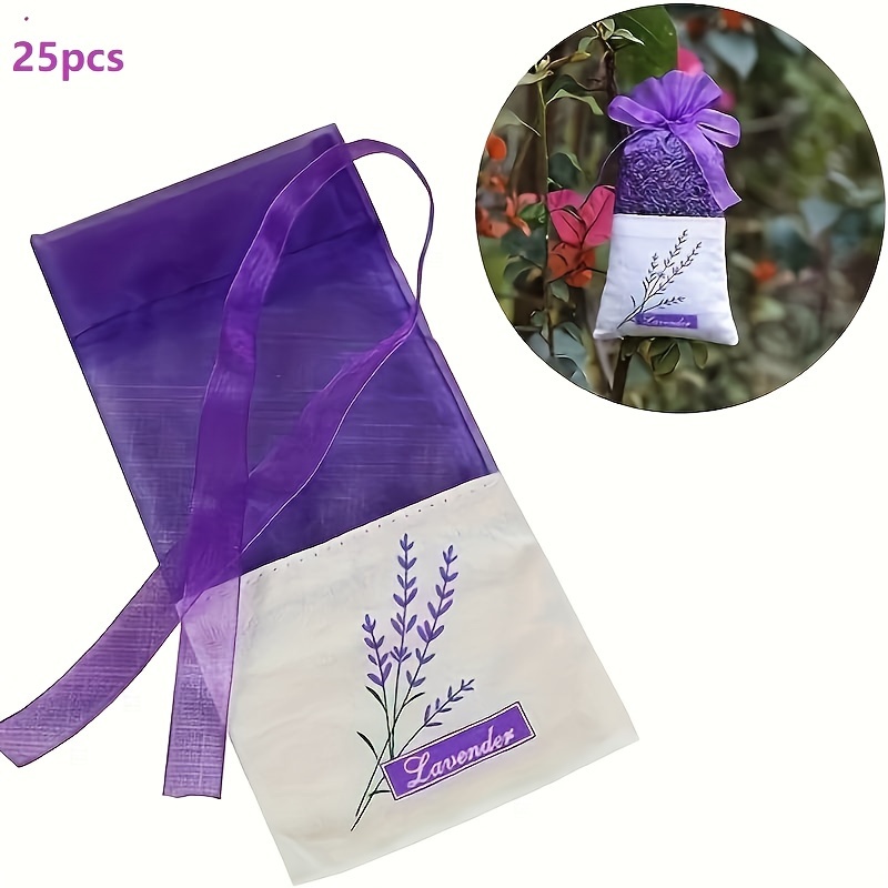 

Lavender Bliss 25-piece - Premium Aromatherapy Sachets For Freshness In Cars, Closets & Homes - Ideal For Birthday Favors, Holidays & Gifts - Durable Fabric With Dried Lavender Flowers