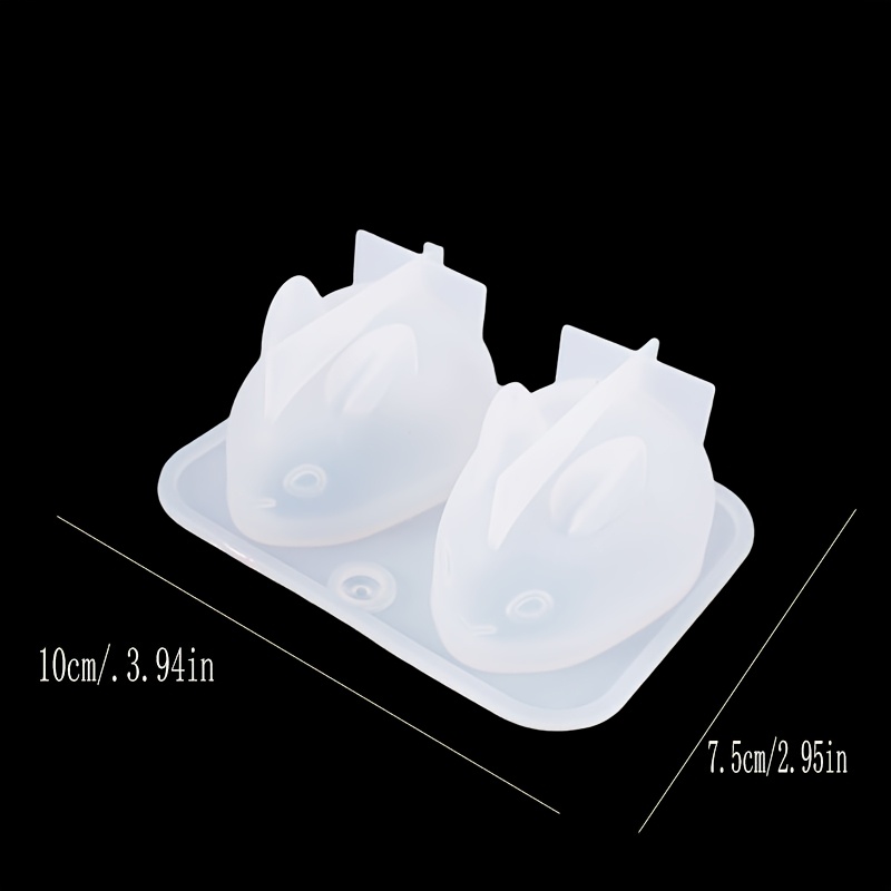 TEMU Resin Silicone Mold Egg-shaped Adorable Rabbit Figurine Silicone Mold 3d Rabbit Figurine Silicone Mold Candle-making Mold Plaster Easter Resin