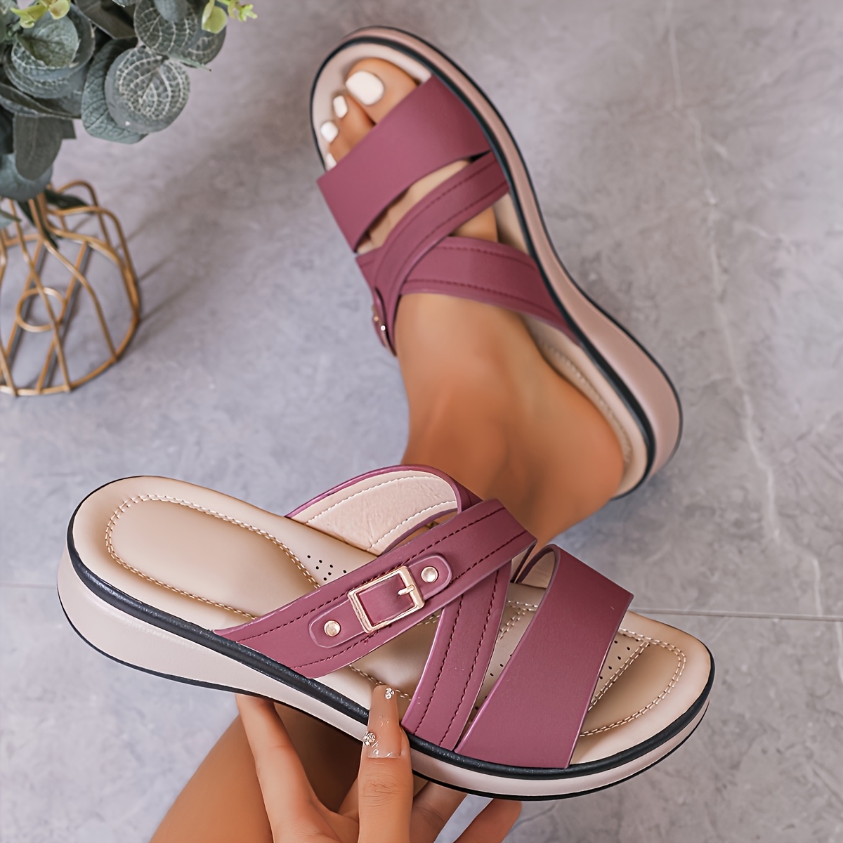 womens wedge sandals stylish elegant versatile and lightweight women shoes Product details 2