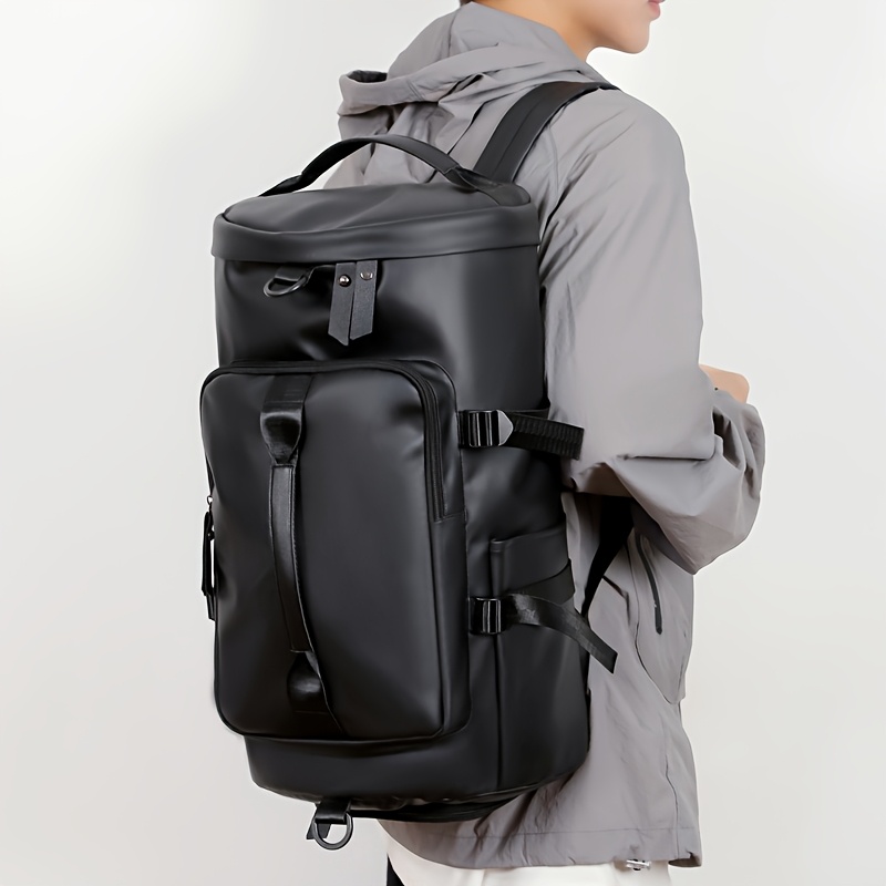 Large Capacity Men'S Backpack, Sports Travel Bag, Gym Tote, Hiking And Trekking Backpack, Cylindrical Shoulder Crossbody Bag