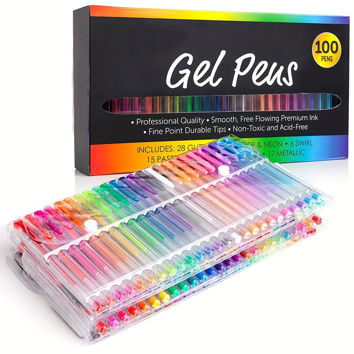 Set de 80 bolígrafos de gel de colores Smart Color, para escribir, pintar y  dibujar