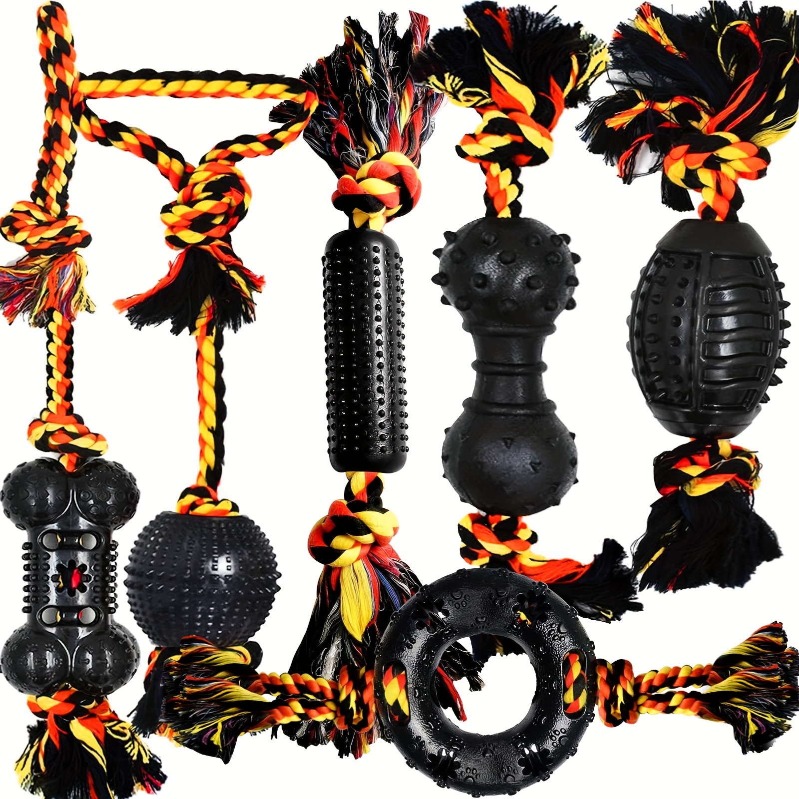 2024   toy 6pcs dog chew toys indestructible dog toys durable puppy chew toys clean teeth and gums best gift for the right present