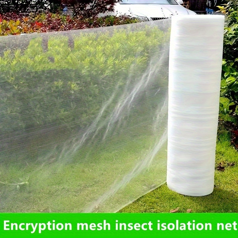 TEMU Heavy-duty Pvc Garden Insect Net - A Versatile Mesh For Bird And Pest Control, Suitable For Vegetables And Fruit Trees, Transparent