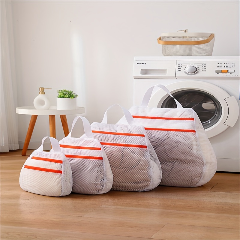 

1pc Polyester Mesh Laundry Bag With Zipper - Shirts, Bras, Socks, Tights & Underwear - Prevents Clothing Deformation, Laundry Bags