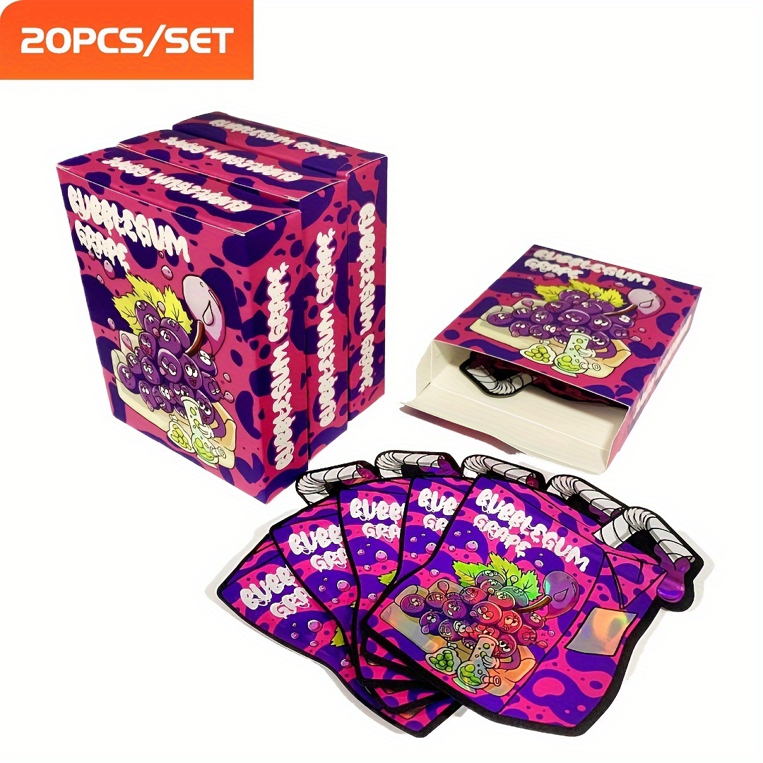 

20pcs 3d Mylar Zip Lock Bags With Paper Boxes - Waterproof, Self-sealing Storage Pouches For Stationery & Gift Packaging