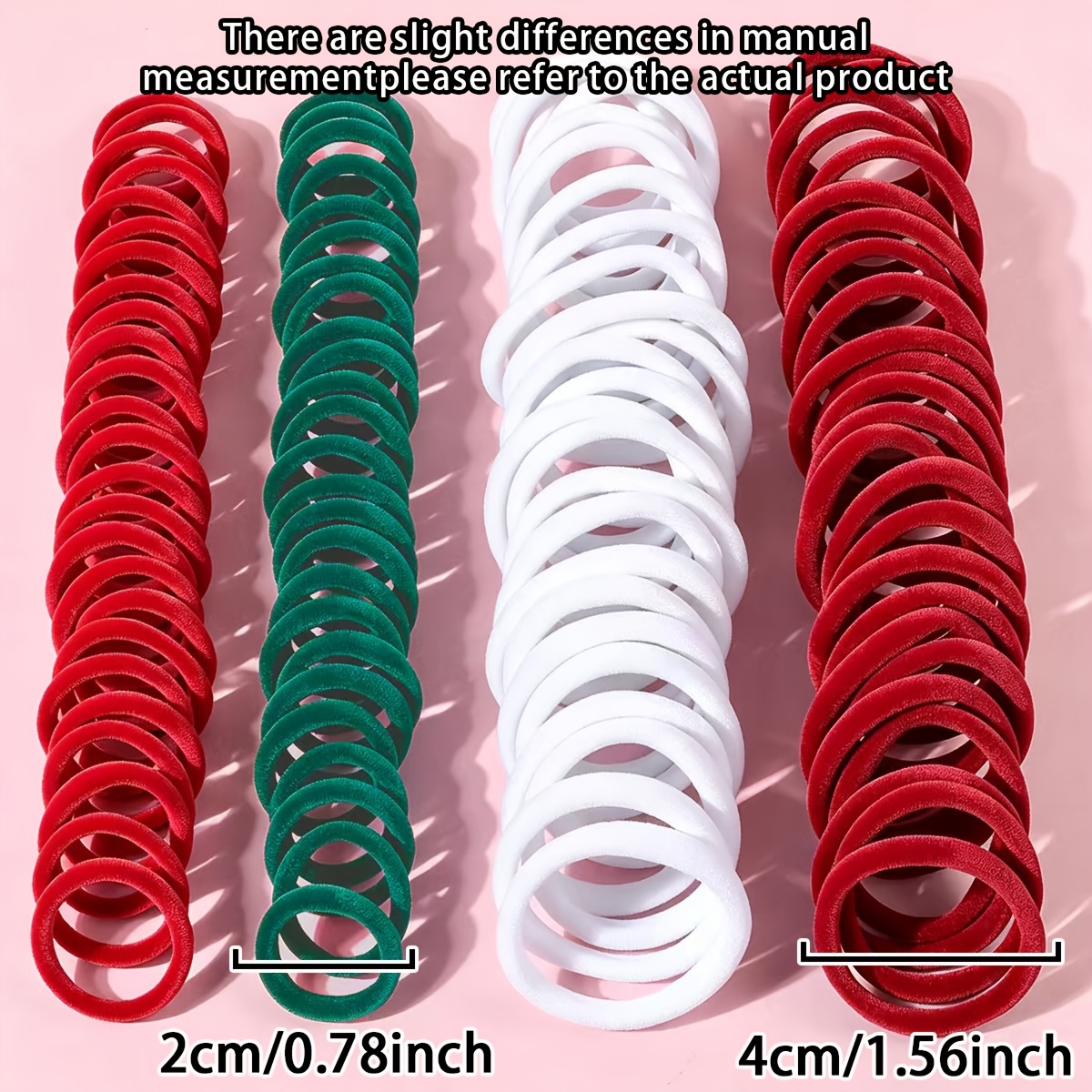 500pcs Random Color Christmas Terry Cloth Scrunchie Set