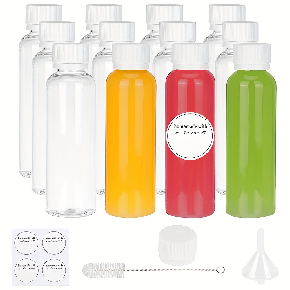 

12 Pcs Of 2- Bottles For , Bottles, Plastic Bottles, Capped Bottles, Bottles, Reusable Bottles, 4.1