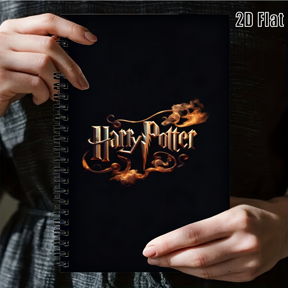 TEMU 1pc, Spiral Coil Notebook, Warner , A5 Notebook, Harry Potter Cartoon Themed Spiral Notebook, A5 Notebook, Study Journal, , For Office, Events &