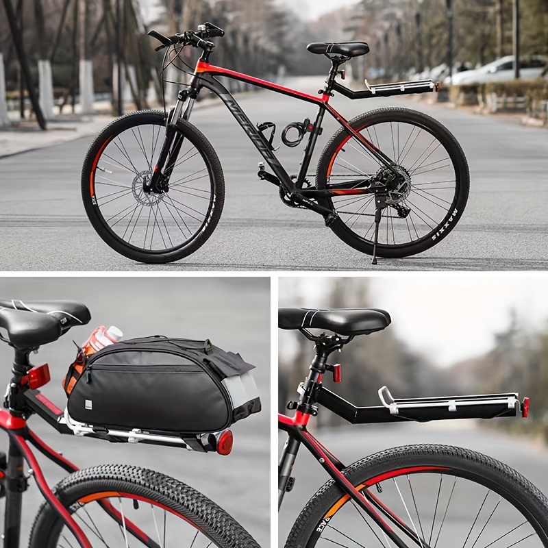 sturdy aluminum alloy bike rear seat shelf rust resistant black luggage rack for all bicycles cycling storage solution sleek black durable bike accessory bike rack Product details 6