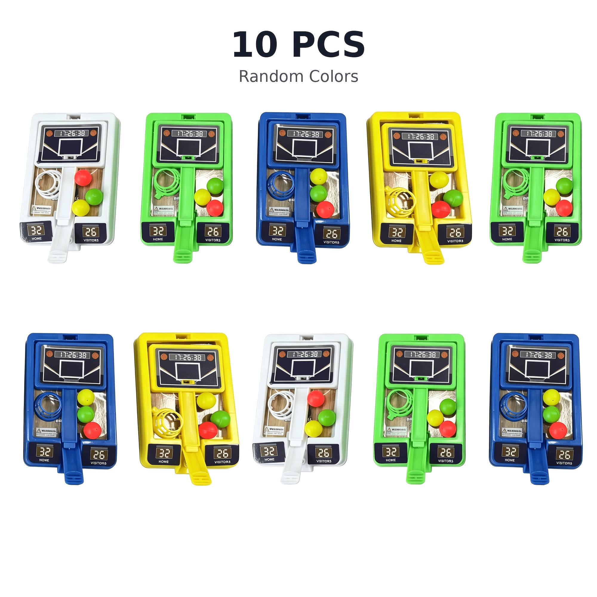 TEMU 10 pezzi Mini Gioco da Tavolo di Pallacanestro, Set di Pallacanestro da Tiro con le , Giocattolo Sportivo Interattivo da Tavolo per Bambini,