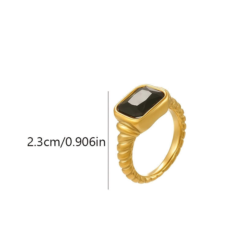 Twisty Rope Band Square Ring, Vintage Dual-Tone Design