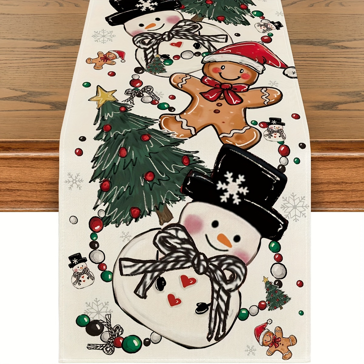 

1pc, Snowman Christmas Tablecloth, 12x18 , , Rectangular, , , For , Parties, , Weddings, Dinners