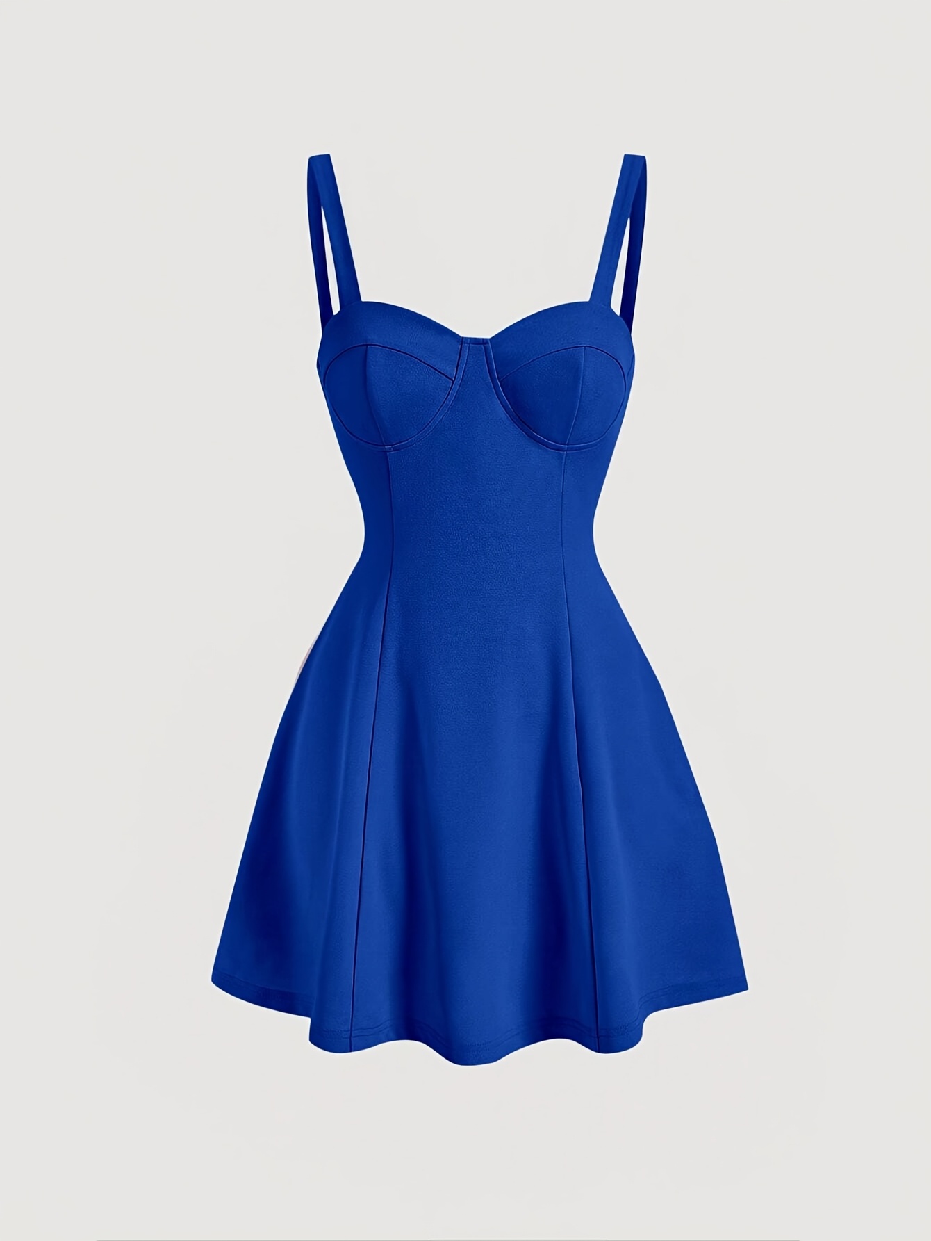 electric blue skater dress Cute Royal Blue Dress - Skater Dress - Fit-and-Flare Dress