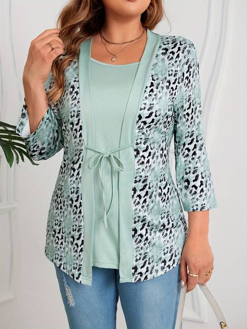 plus size, 2-in-1 look top in übergröße