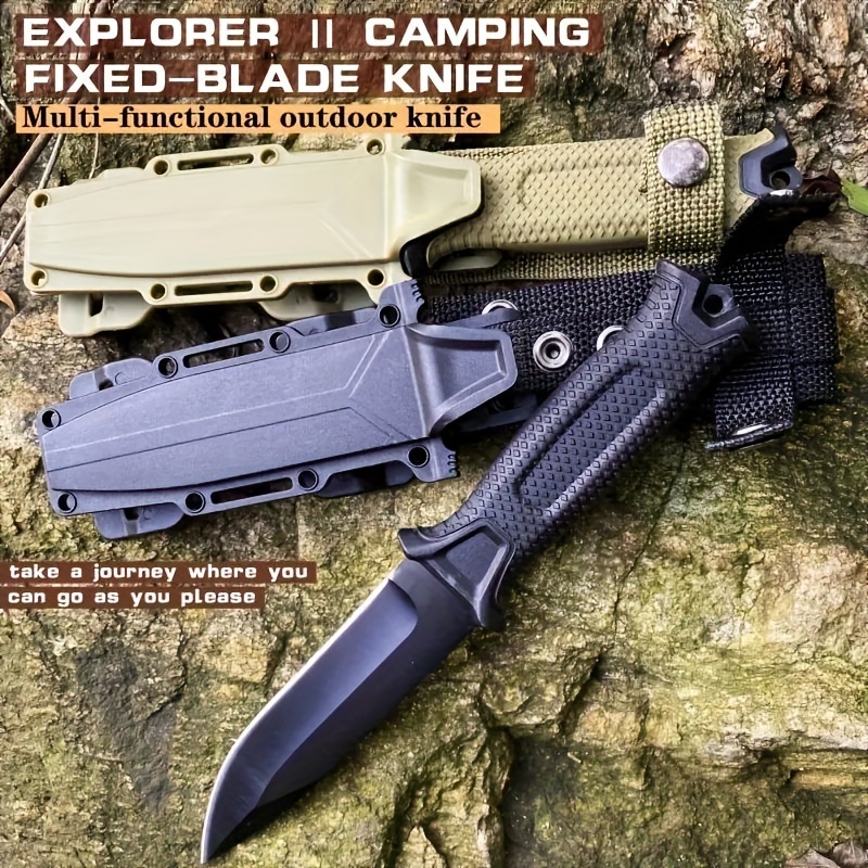 

Outdoor Knife, Ultra-portable Rugged Design, Made Of High-hardness Stainless Steel, Edc Knife, Suitable For Camping And Home Use, Rope Cutting Knife, Gift For Men