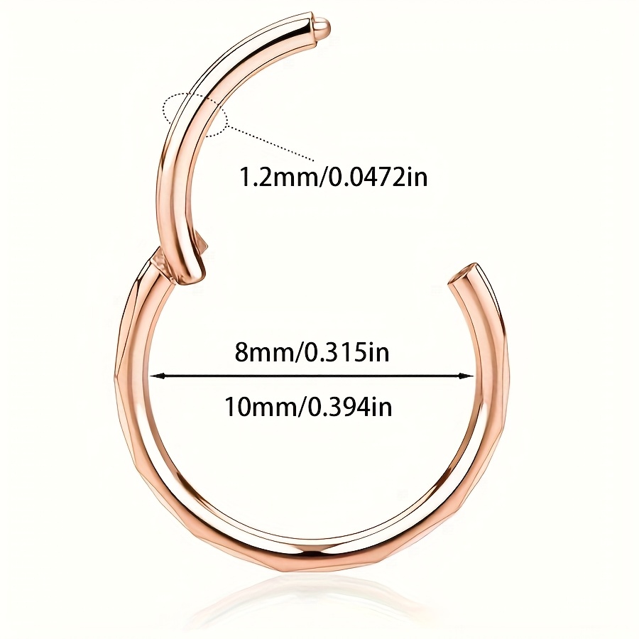 Exquisite Seamless Hoop Nose Ring, 316 Stainless Steel