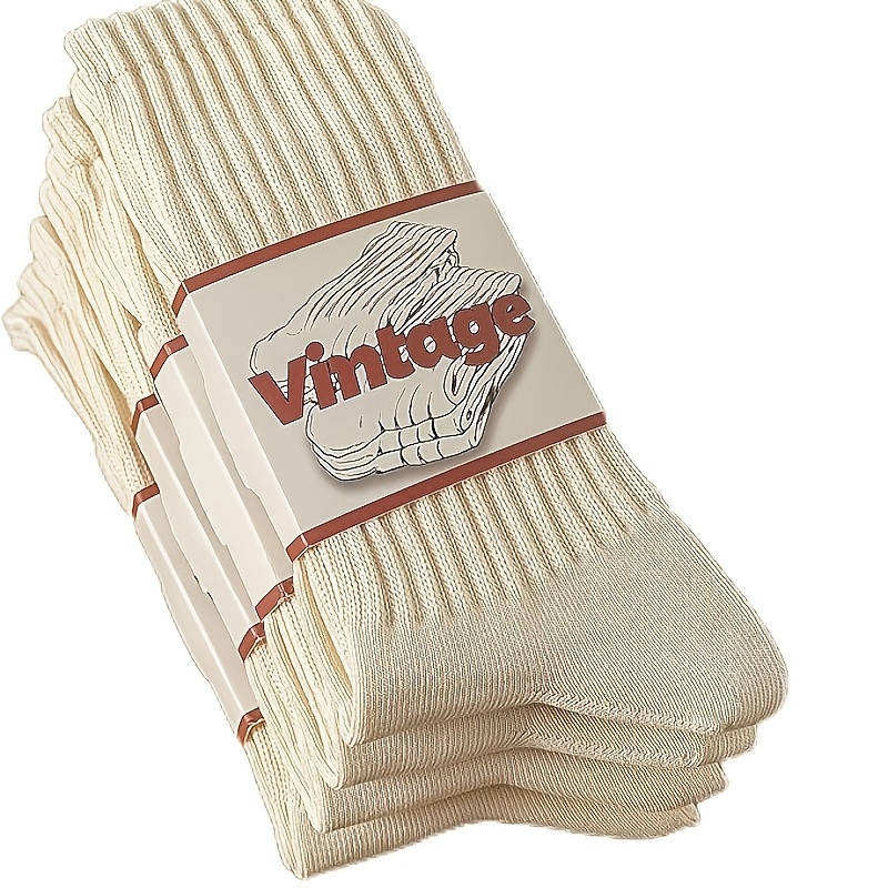 E-shop 4 Paar Socken, Crew-Socken, nahtlose gemütliche Herbstsocken, atmungsaktive Unisex-Slouchy-Socken