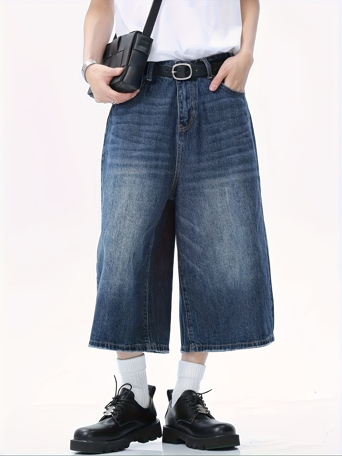 Denim Cheap Quarter Length Shorts *'S Summer Wide Leg Denim Shorts