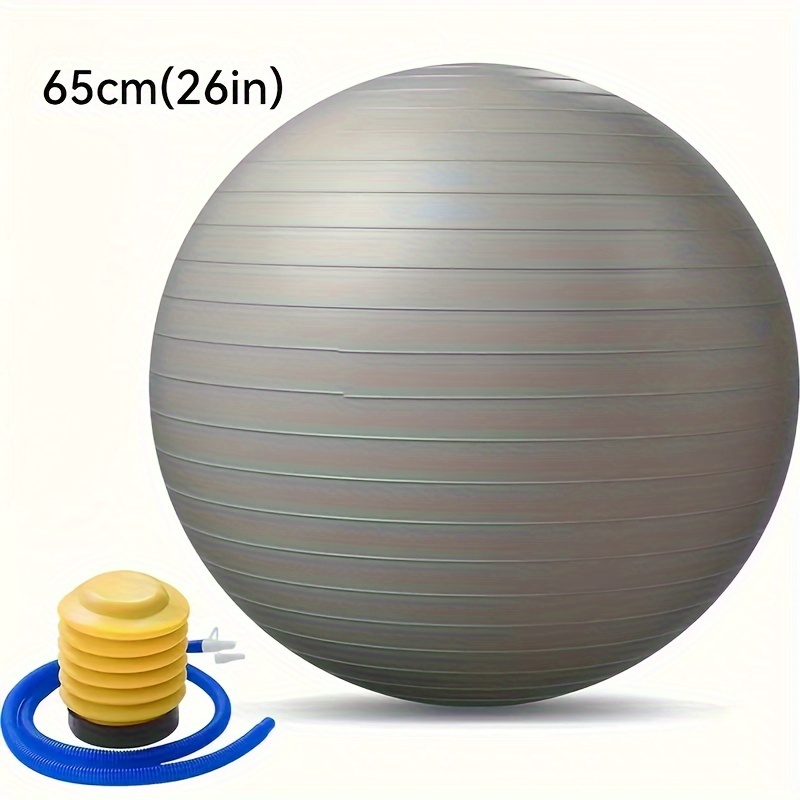 A Set of Yoga And Pilates Balls for Pregnant Women, Featuring a Foot Pump And a Thickened Anti-Burst Design, with a Shiny Surface, Perfect for Beginners And As a Holiday Gift for Families
