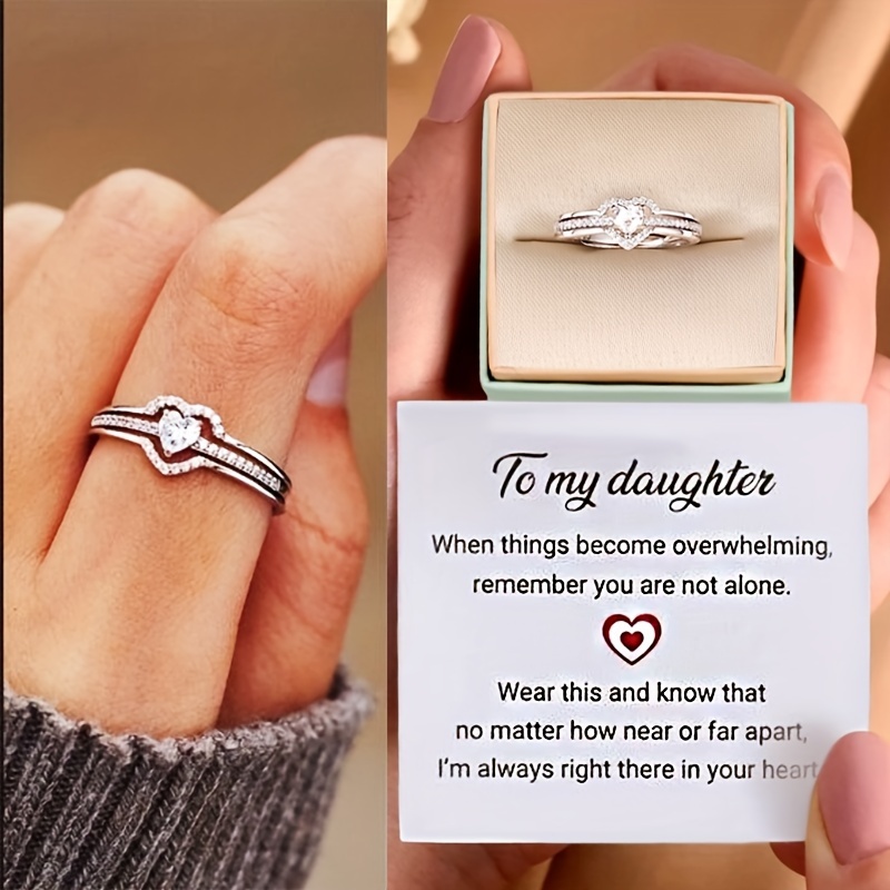 

Elegant Fashion Ring With Card Box For Daughter Christmas Gift Anniversary Gift Birthday Gift