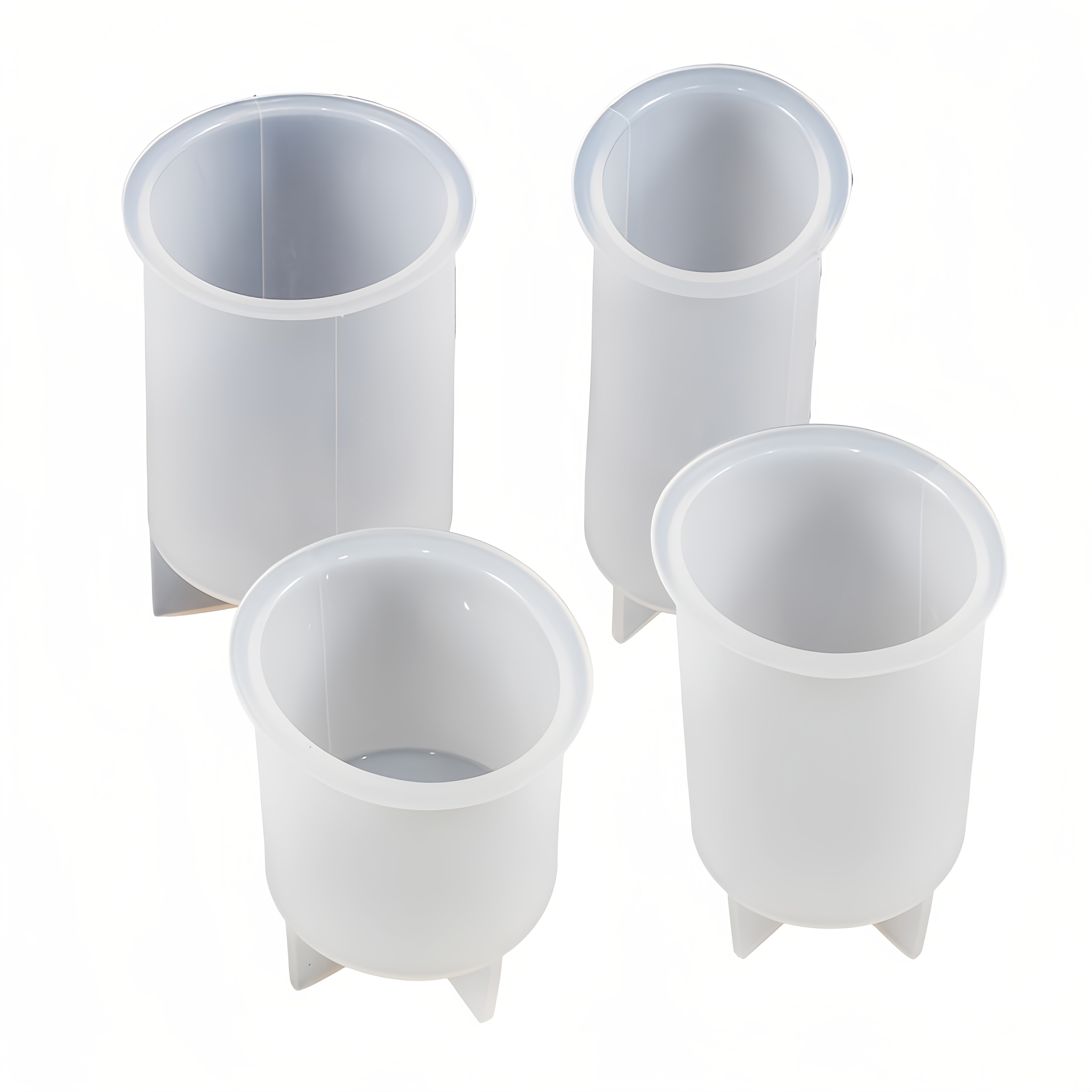 TEMU 4pcs Cone Shaped Wax Candle Molds, Relief Candle Ornaments Round Cone Silicone Molds, Scented Candle Molds, Handmade Enthusiasts, Home Decor,