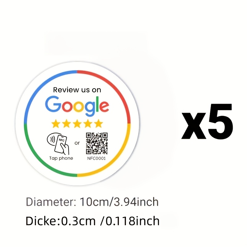 TEMU Nfc Scanning And , Easy Setup Review , Durable Acrylic Material, Very Suitable For Google Review Cards And Social Media , Social