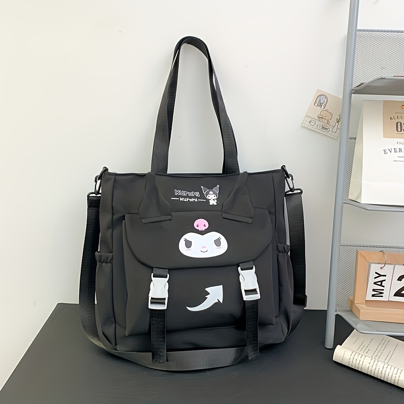 

Sanrio Kuromi Tote Bag, Large Capacity Portable Crossbody Bag, Cartoon Cute Shoulder Bag