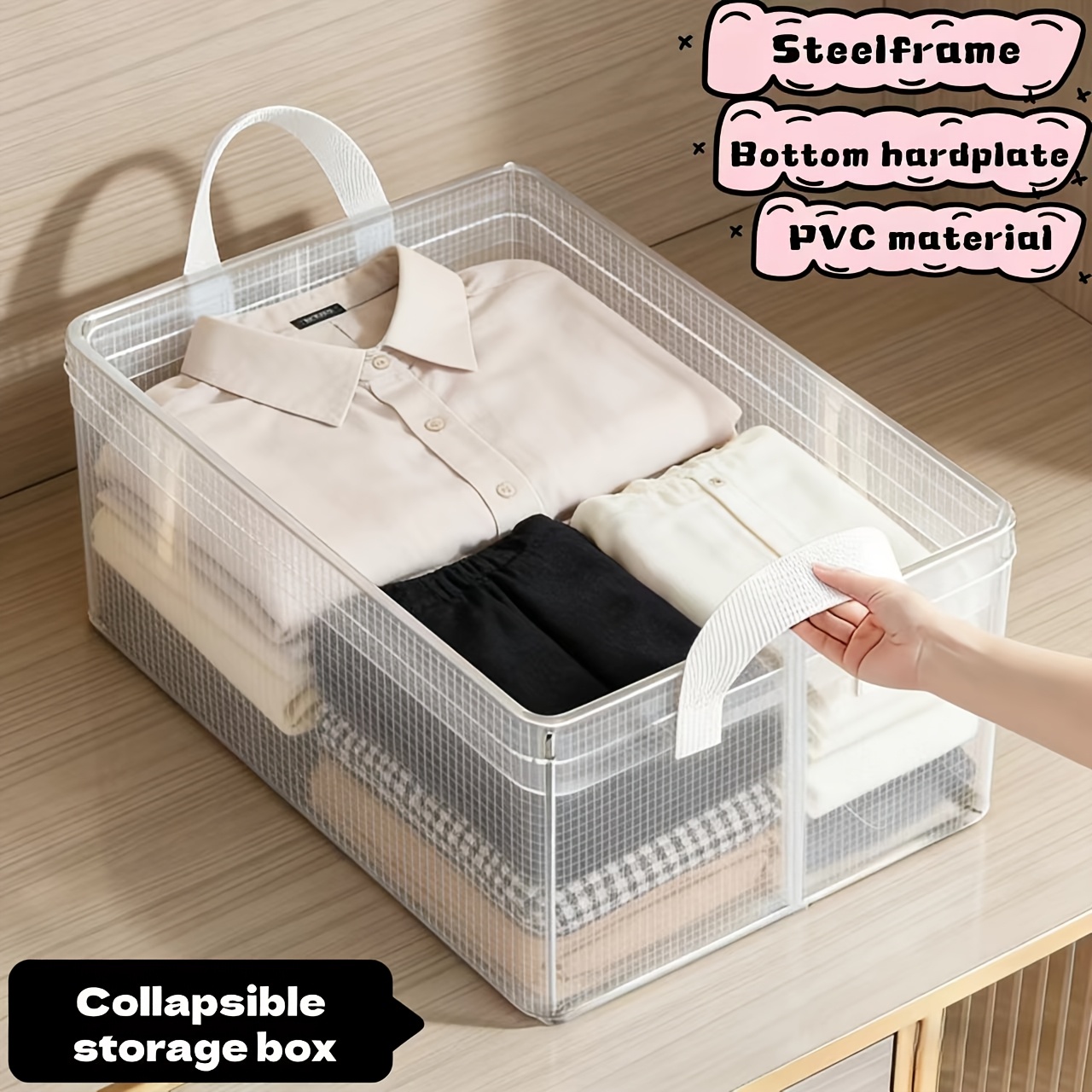 11pcs Set Foldable Storage Box with Steel Frame