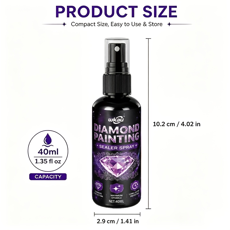 Image of Diamond Painting Sealing Spray, Anti-shedding Sealer Spray, Transparent Long-lasting Shiny Protective End For Diamond Paintings, Handmade Crafts, Jigsaw Puzzles & Decor Ornaments