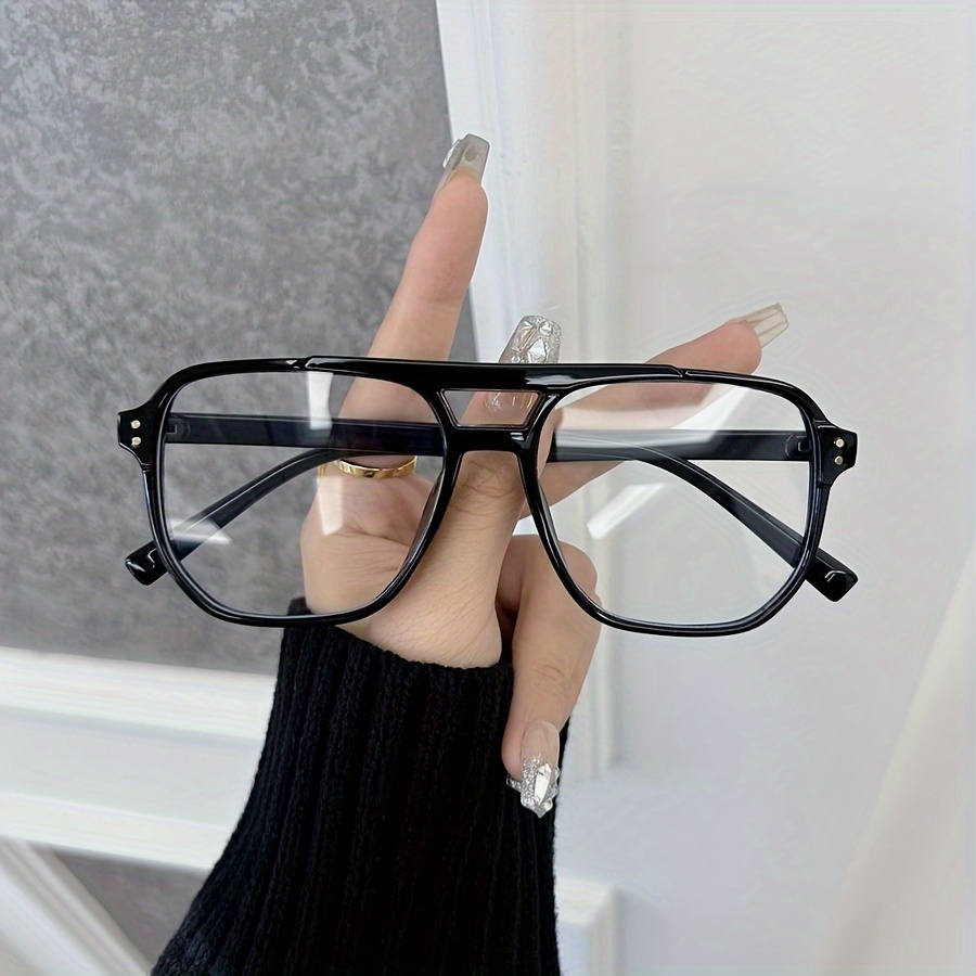 1pc retro square clear glasses vintage fashion transparent Temu