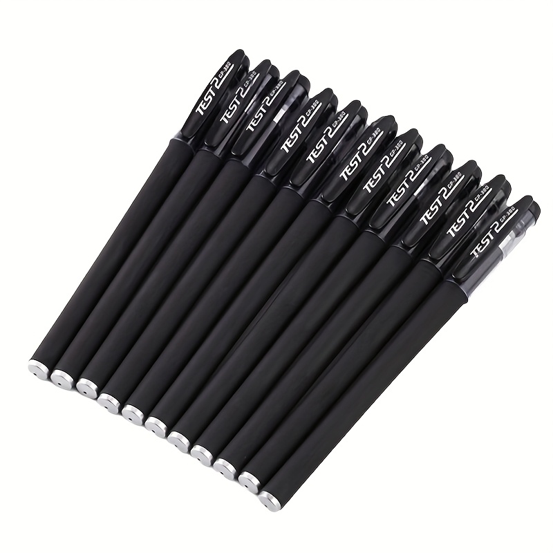 TEMU 25pcs Quick-drying Gel Pens, 0.5mm Fine Tip, Black Ink - For Office And School Use, Study Tools, Note Taking, Compact Pens, , Reliable