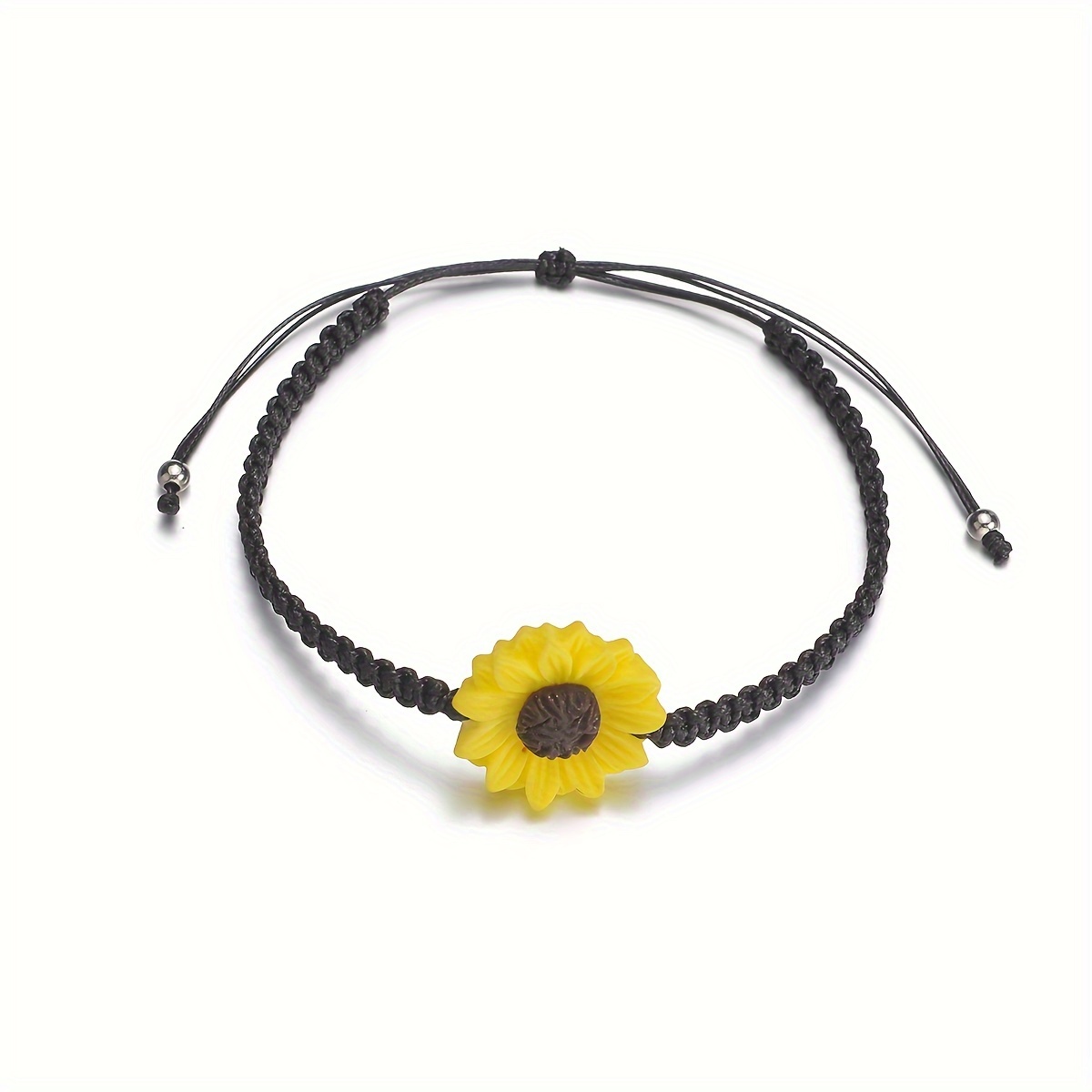 Boho Style Resin Anklet Sunflower Adjustable
