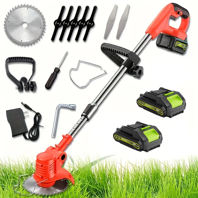 

Cordless 3-in-1 Wireless String Trimmer/lawn Mower/edger, Wireless 2*1500mah Batteries For Lawns & Courtyards & Garden