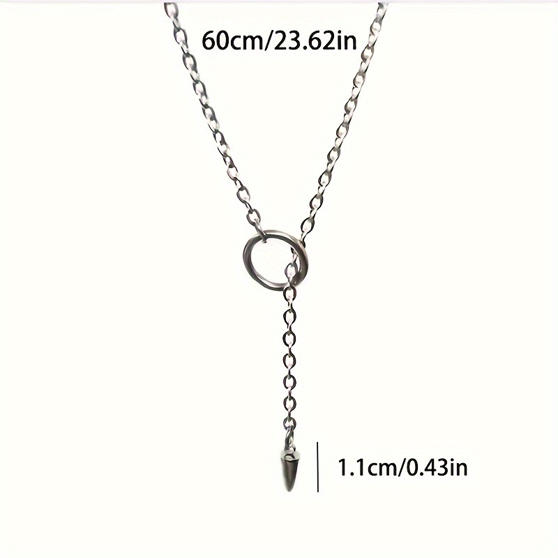 cone circle necklace   easy punk hip hop niche fashion individual   retro clavicle chain cone Product details 0