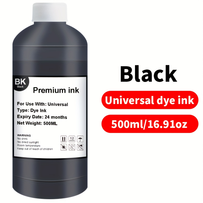 TEMU INK voor HP-printer en Canon-printer, Epson-printer en Brother-printer Universele kleurstofinkt 16.91oz printerpatronen en computerinkt en