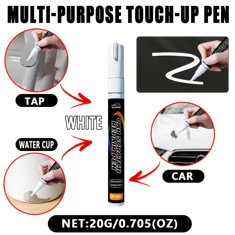TEMU Car Touch Up Paint Pen, Quick Dry Waterproof Anti-rust Automotive Scratch Repair Pen, Universal For Car Suv Truck, For Scratches Chips