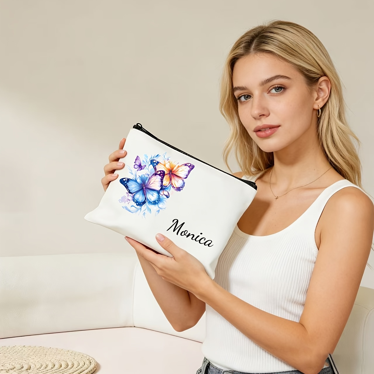 TEMU 1-3pcs Personalized Custom Name Colorful Makeup Bag, Conveying A Sense Of And Fantasy With Its Pattern. Made Of Durable And Wear-resistant, It
