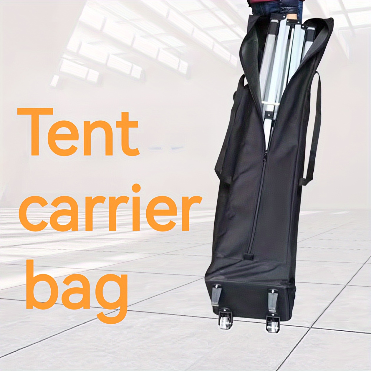 durable oxford fabric storage bag with wheels 7 8 x7 8 x61   tents umbrellas outdoor gear black