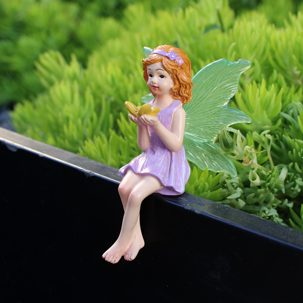 E-shop 1 Stück wie ein Märchen, lila Kleid mit Blumenmärchen-Resin-Einsätzen, ein warmes mit dem von Schmetterlingen, geeignet für mehrere Anlässe, die