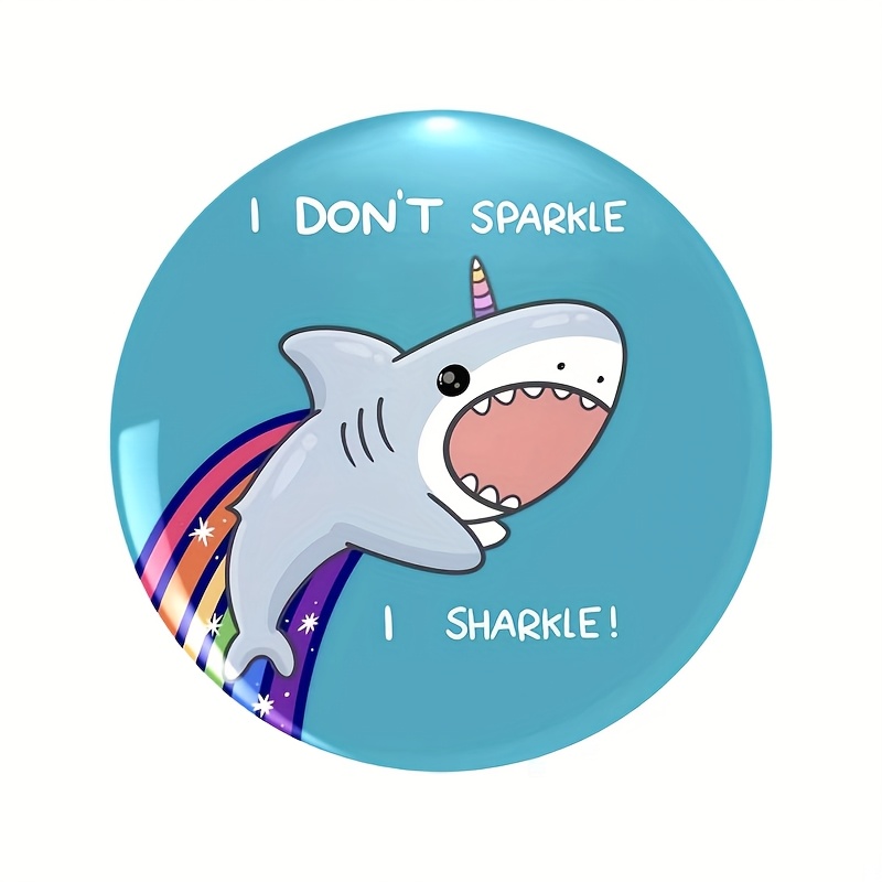 TEMU 2d Flat Badge This Fun Shark Badge Is Suitable For Matching Clothing, Hats, And Bags, Making It A Fashionable Accessory For , , And Colleagues -