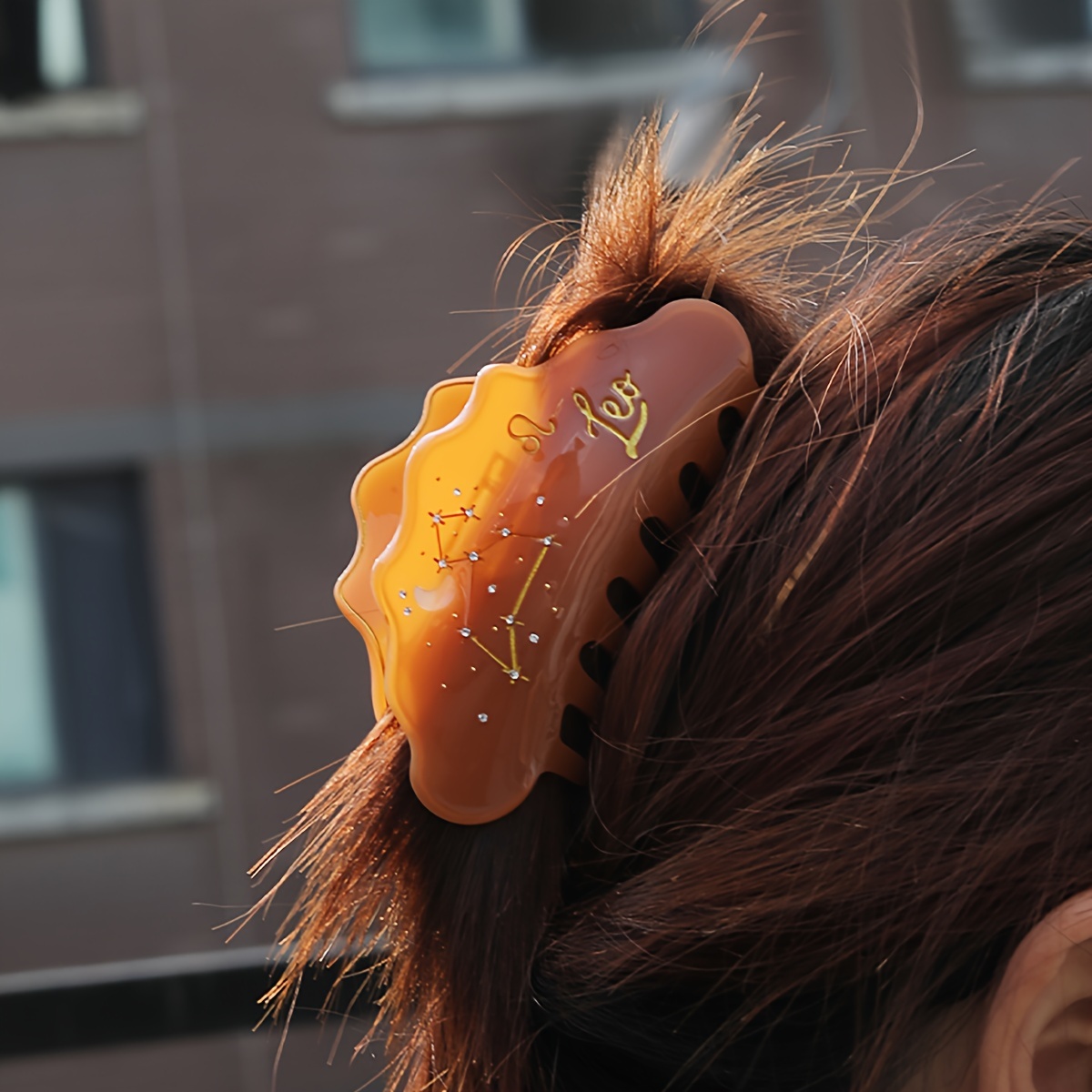 TEMU 1pc Personalized Bling Stones Hair Claw Clip
