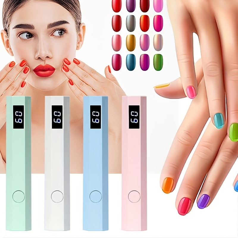 feiyba portable mini handheld nail lamp with curing wireless easy to carry ideal for travel usb rechargeable lithium battery nail care portable nail lamp cylindrical lamp rechargeable battery nail art supplie details 2