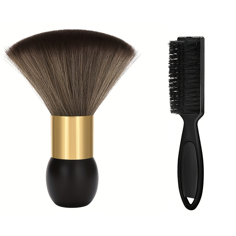 TEMU A Large Dust Brush For Haircuts, Made Of Solid Wood With Natural Fibers, Designed For Professional Barbers And Suitable For Home Use As A Salon