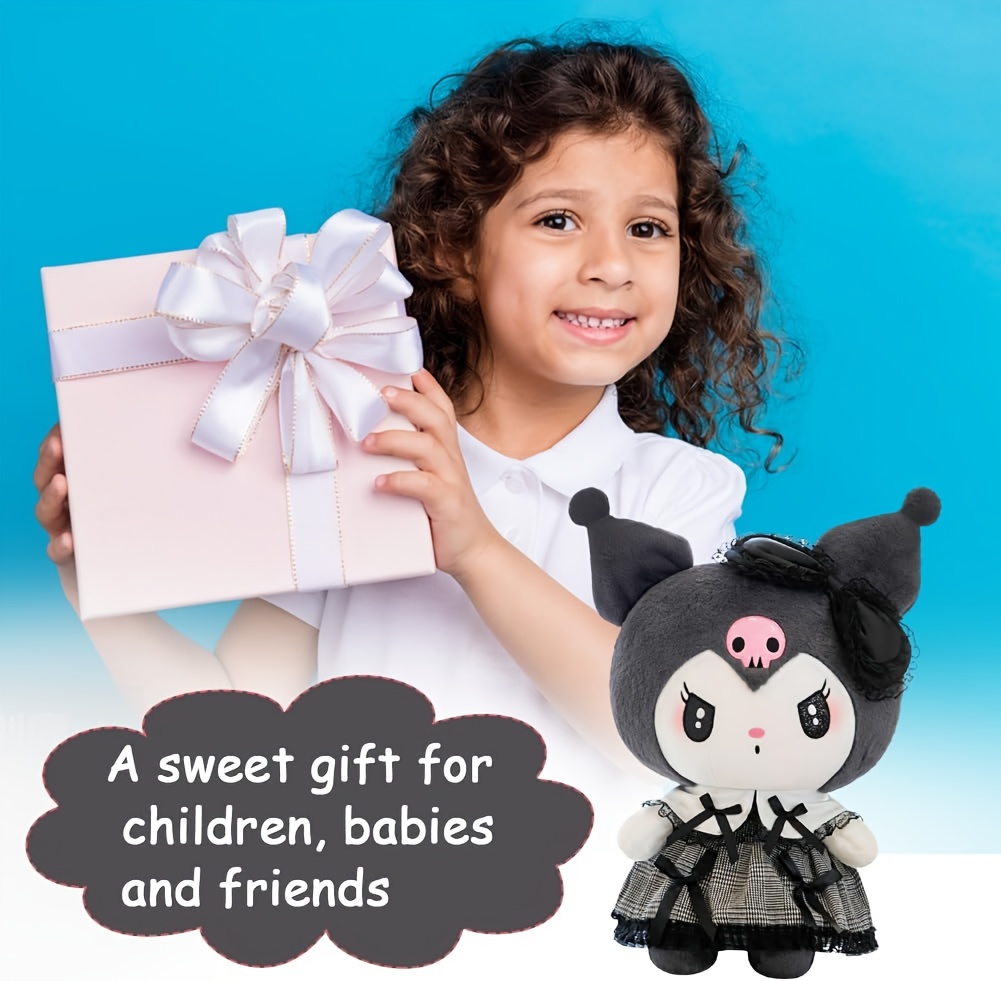 Jucărie de pluș Kuromi de Halloween de 35 cm, decor adorabil și înfricoșător Sanrio Goth și cadoul perfect pentru zilele de naștere din octombrie