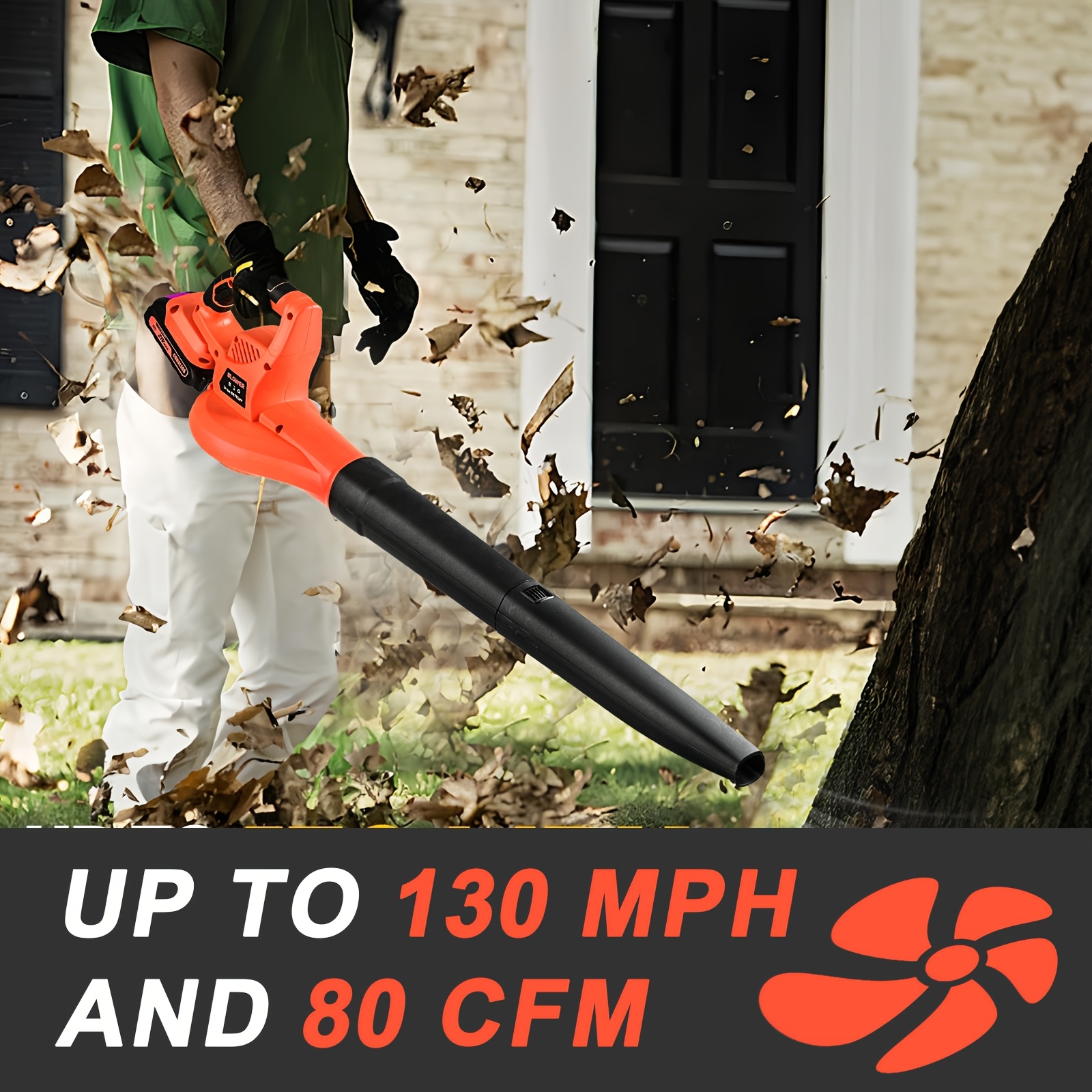 21v cordless leaf blower lightweight powerful with dual li   including charger high speed   for lawn care patio yard sidewalk snow blowing leaf blower cordless high power leaf blower battery garden blower cordless Product details 1