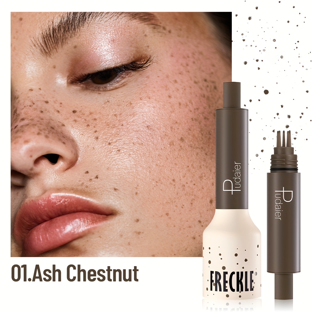 Image of Temporary Freckles Waterproof And Sweatproof - Features Liquid Formula For Nude Look, Allowing For Easy Application Of Freckles On The Cheekbones And Jawline For A Cheerleader