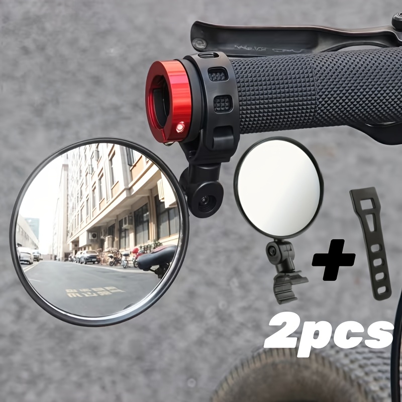 TEMU 【360度回転可能】自転車バックミラー、簡単取り付けハンドルバー、様々なモデルに対応、視界と安全性を向上