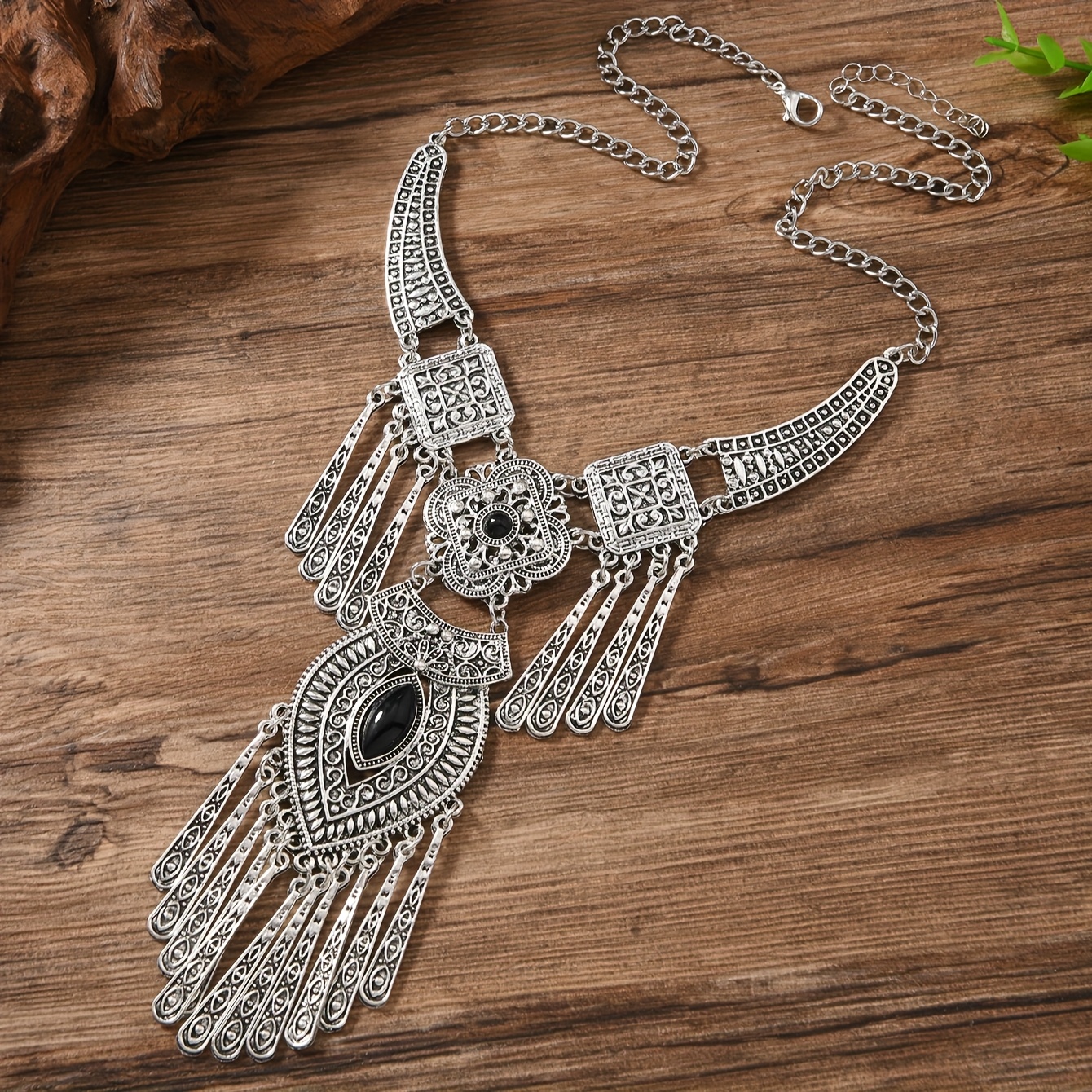 TEMU La version spéciale du Moyen- est toujours ce collier décontracté de style ethnique avec motif nuage rétro gravé en relief.